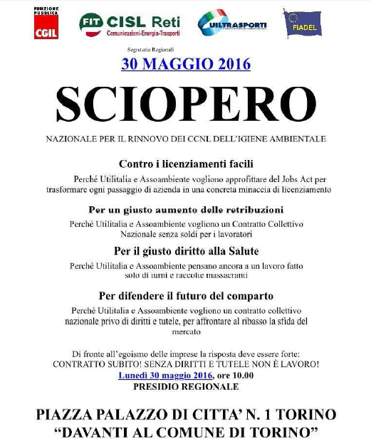 Volantino Presidio 30 maggio 2016 Piemonte